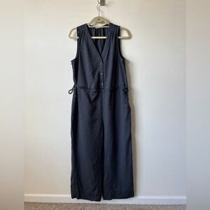 Marine Layer Katy Jumpsuit Blue Sleeveless Wide Leg Size XL